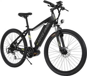 Royce Union RTE 26? Electric Mountain Bike, Pedal Assist to 20MPH, Matte Black, 8 Speed, Removable 36V 10.4AH Lithium Battery