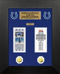 Indianapolis Colts Super Bowl Champions Deluxe Gold Coin & Ticket Collection  