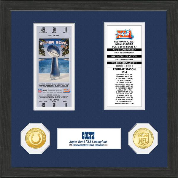Indianapolis Colts Super Bowl Championship Ticket Collection  