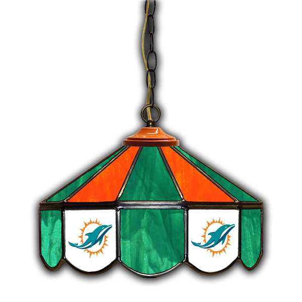 Miami Dolphins  14" Glass Pub Lamp  