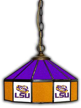 Louisiana State University 14 Inch Glass Pub Lamp