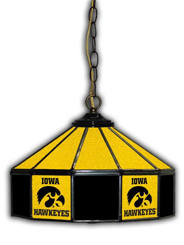 University Of Iowa 14 Inch Glass Pub Lamp