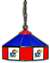 University Of Kansas 14 Inch Glass Pub Lamp