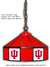 Indiana University 14 Inch Glass Pub Lamp