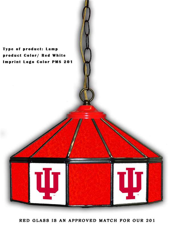 Indiana University 14 Inch Glass Pub Lamp