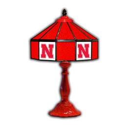 University Of Nebraska 21 Inch Glass Lamp