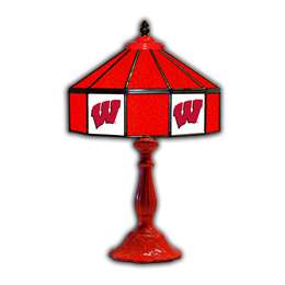 University Of Wisconsin 21 Inch Glass Table Lamp