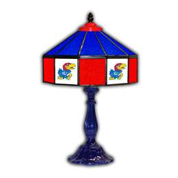 University Of Kansas21 Inch Glass Table Lamp