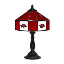 University Of Arkansas 21 Inch Glass Table Lamp