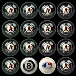 Oakland Athletics Home Vs Away Billiard Ball Set