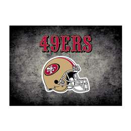 San Francisco 49ers 4x6 Distressed Rug