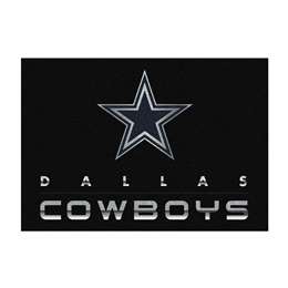 Dallas Cowboys 4x6 Chrome Rug