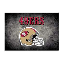 San Francisco 49ers 6x8 Distressed Rug