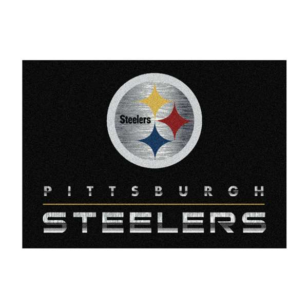 Pittsburgh Steelers 6x8 Chrome Rug