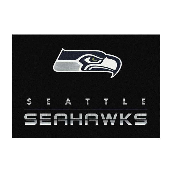 Seattle Seahawks 6x8 Chrome Rug