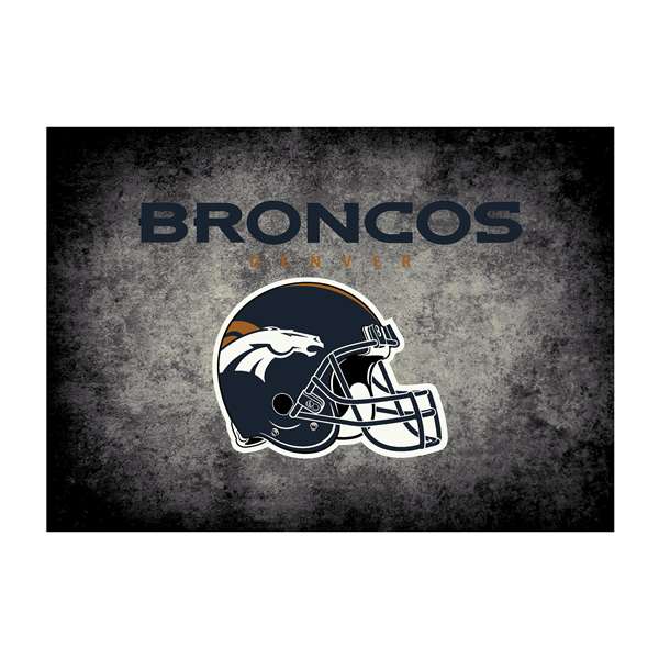 Denver Broncos 8x11 Distressed Rug