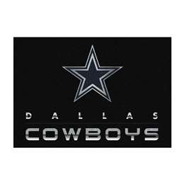 Dallas Cowboys 8x11 Chrome Rug