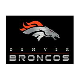 Denver Broncos 8x11 Chrome Rug