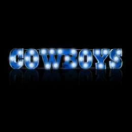 Dallas Cowboys Lighted Recycled Metal Sign