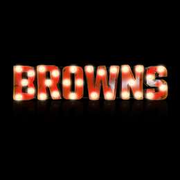 Cleveland Browns Lighted Recycled Metal Sign