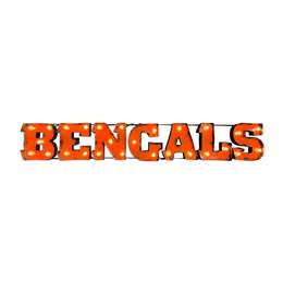 Cincinnati Bengals Lighted Reyceled Metal Sign