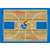 University Of Kansas 8x11 Courtside Rug    