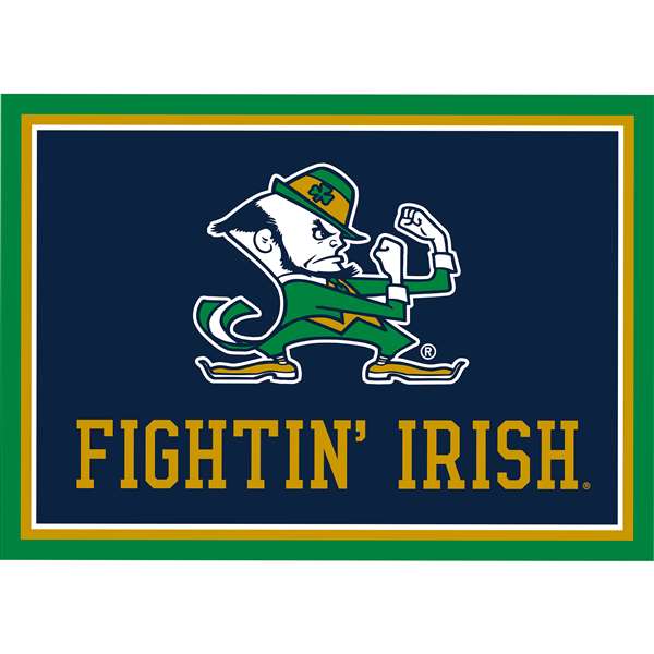 University of Notre Dame  8x11 Leprechaun Spirit Rug