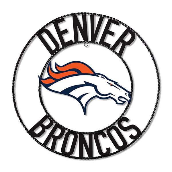 Denver Broncos 24" Wrought Iron Wall Art   