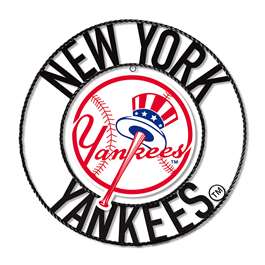 New York Yankees 24" Wrought Iron Wall Art   