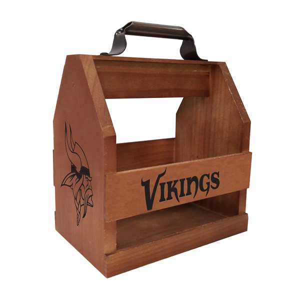 Minnesota Vikings Wood  BBQ Caddy