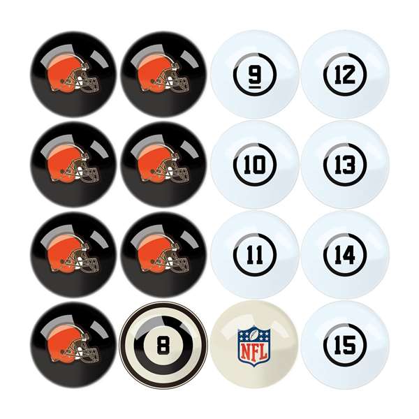 Cleveland Browns Billiard Balls With Numbers