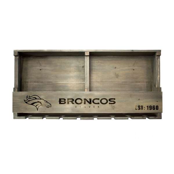 Denver Broncos Reclaimed Bar Shelf  