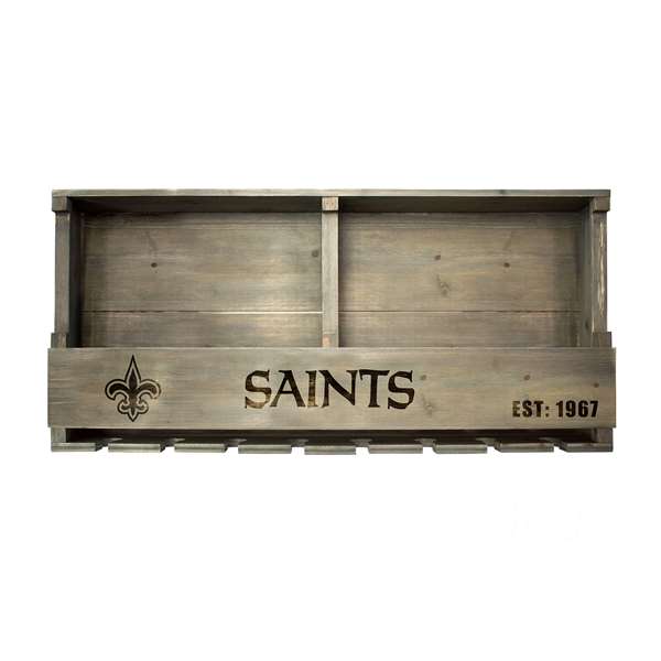 New Orleans Saints Reclaimed Wood Bar Shelf