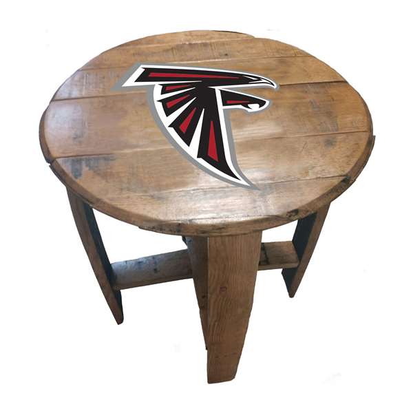 Atlanta Falcons Oak Barrel Table
