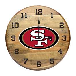 San Francisco 49ers Oak Barrel Clock   