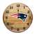 New England Patriots Oak Barrel Clock