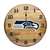 Seattle Seahawks Oak Barrel Clock