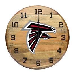 Atlanta Falcons Oak Barrel Clock