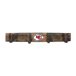 Kansas City Chiefs Oak Coat Rack