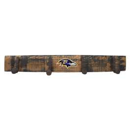 Baltimore Ravens Oak Coat Rack   