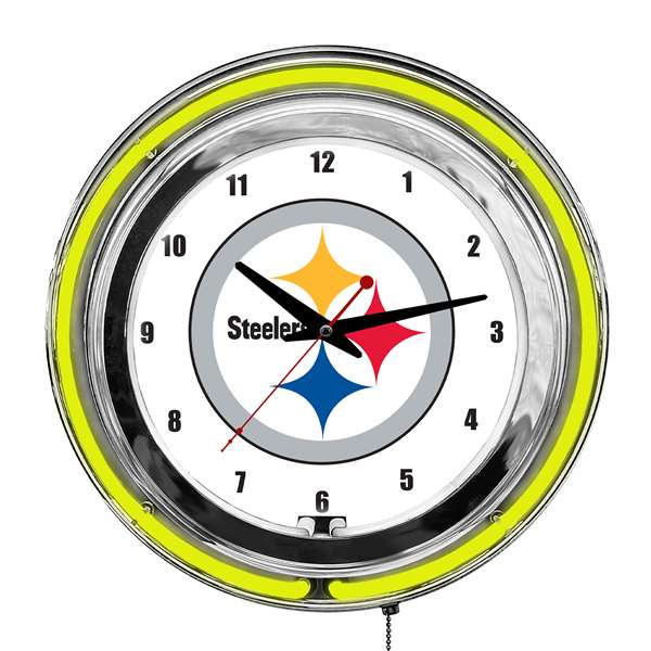 Pittsburgh Steelers 14" Neon Clock  