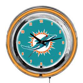 Miami Dolphins 14" Neon Clock  