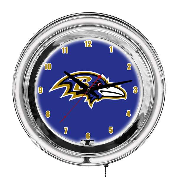 Baltimore Ravens 14" Neon Clock  