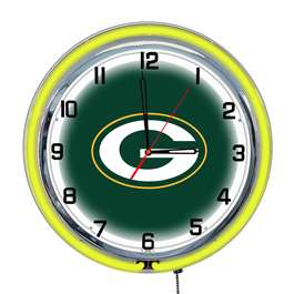 Green Bay Packers 18" Neon Clock  