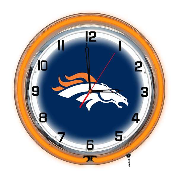 Denver Broncos 18" Neon Clock  