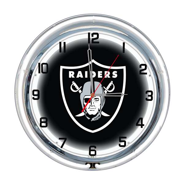 Las Vegas Raiders 18" Neon Clock  