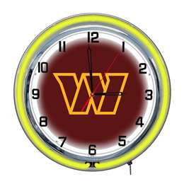 Washington Commanders 18" Neon Clock  