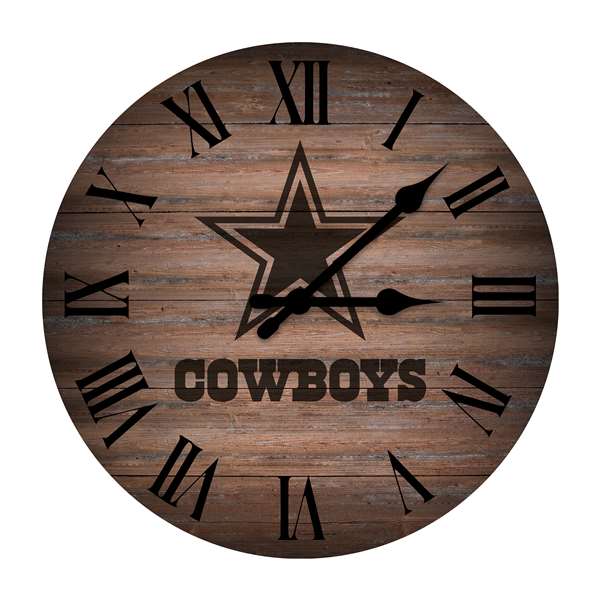Dallas Cowboys Rustic 16" Clock