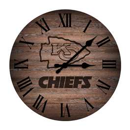 Kansas City Chiefs Rustic 16" Clock