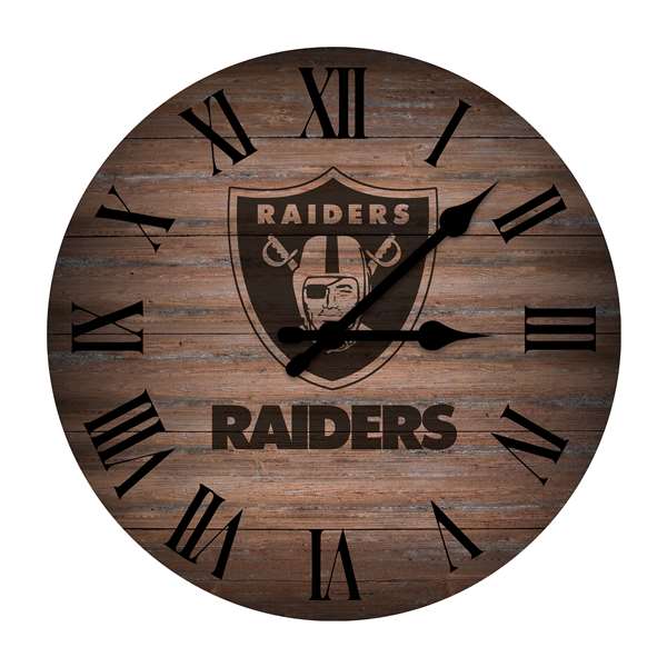 Las Vegas Raiders Rustic 16" Clock